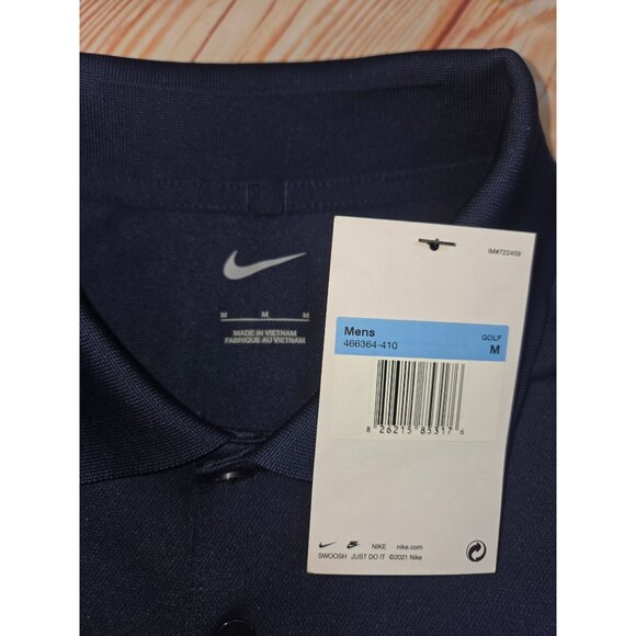 Nike Mens Golf Navy Long Sleeve Polo Shirt Medium - Picture 5 of 7